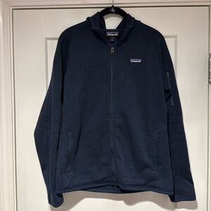 Patagonia Better Sweater hoodie full zip navy size M
